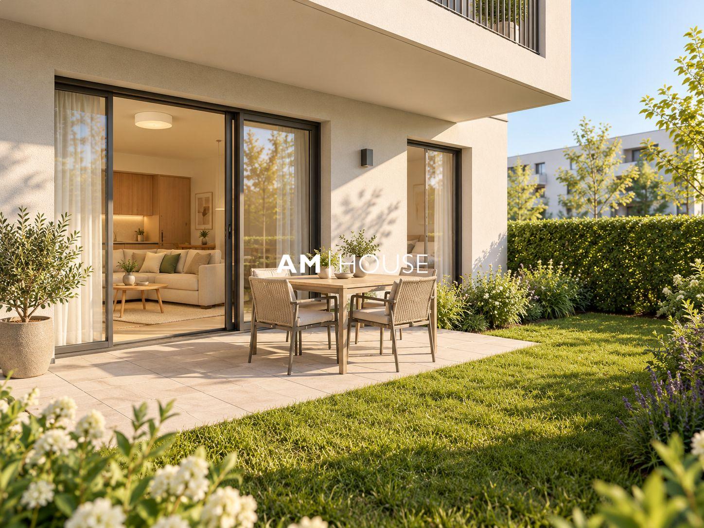 Prodej bytu 2+kk, 45 m&sup2;, terasa 29 m&sup2;, garážové stání a sklep  Praha 9, Vysočany, Harfa Pa
